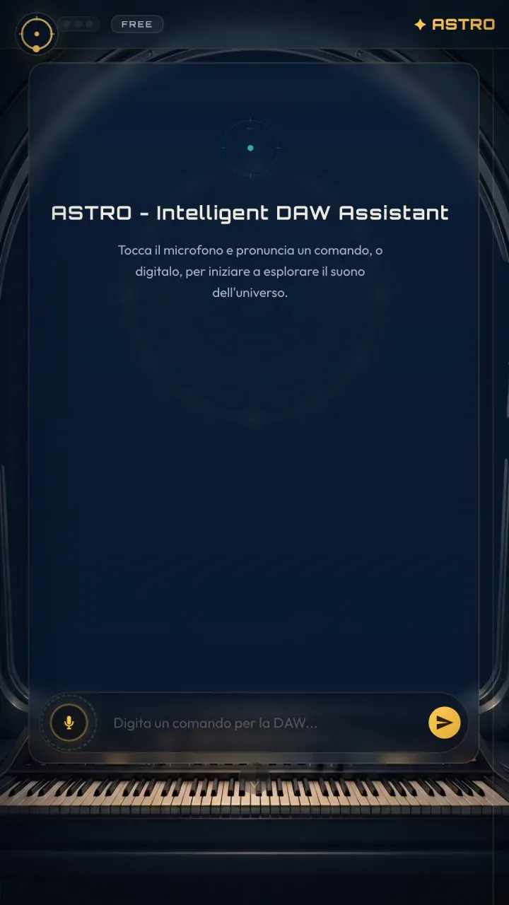 ASTRO on a phone, used as a voice remote.
